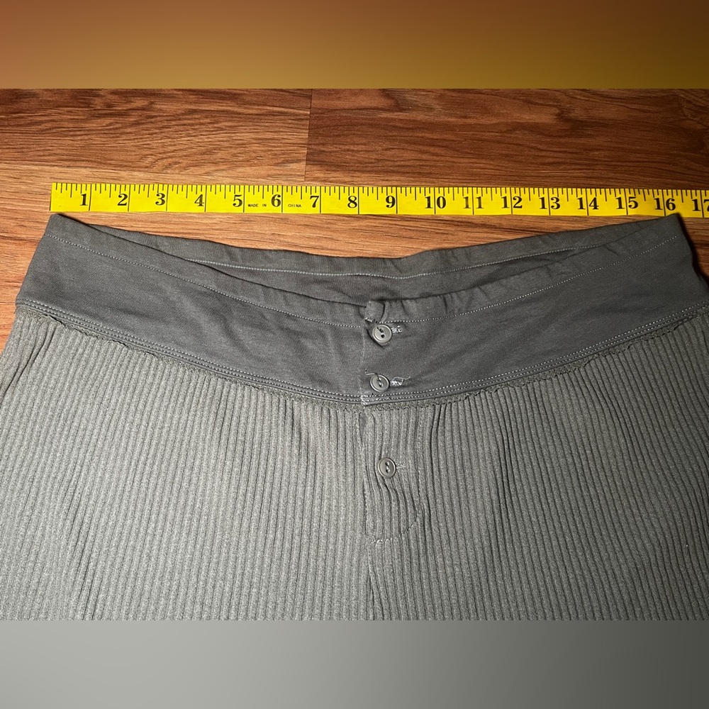 Free People Olive Ribbed Drawstring Joggers - Picture 4 of 9